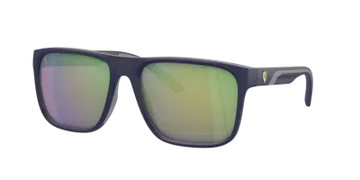 Scuderia Ferrari Man Sunglass Fz6002u In Green Violet Mirror