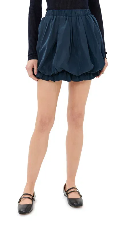 Sea Averie Windbreaker Mini Skirt Navy In Black