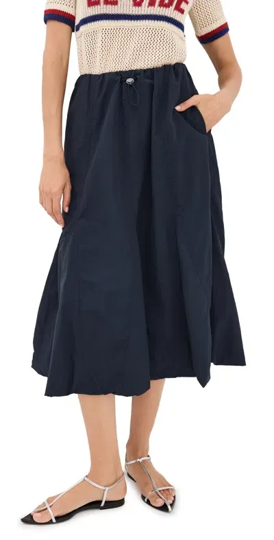 Sea Evelyn Windbreaker Bubble Skirt Navy