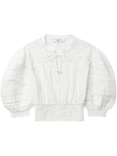 Sea Lace Blouse In White