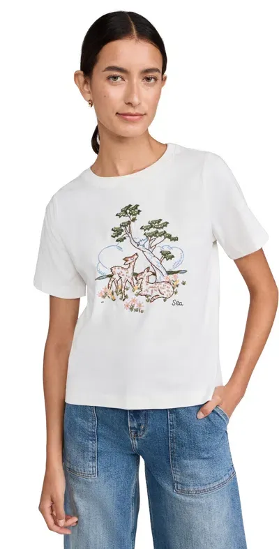 Sea Martha Embroidery T-shirt White