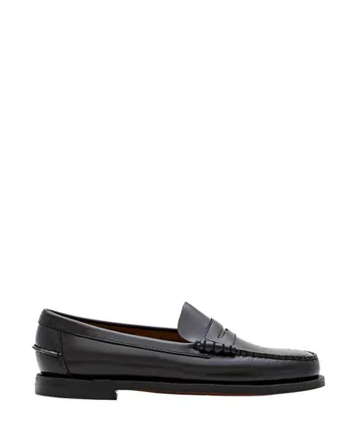 Sebago Black Leather Classic Dan Loafers