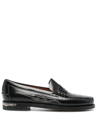 Sebago Dan El Paso Leather Loafers In Black