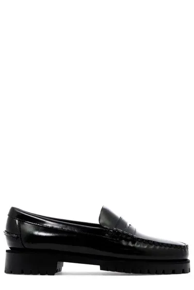 Sebago Segabo Dan Lug Moccasins In Black  