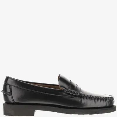 Sebago Dan Po Leather Loafers In Black