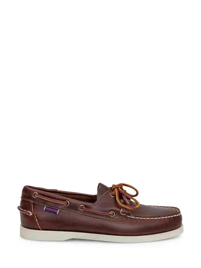 Sebago Docksides Portland Waxed Loafer In Brown