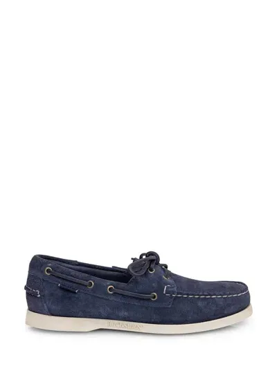 Sebago Portland Moccasin Flesh Out In Blue