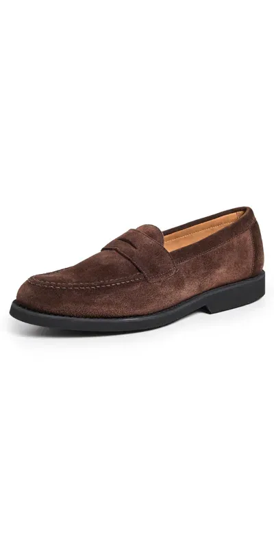 Sebago Ryan Suede Polaris Loafers Dark Brown