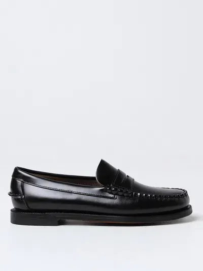 Sebago Dan Full-grain Leather Brushed Black Loafers