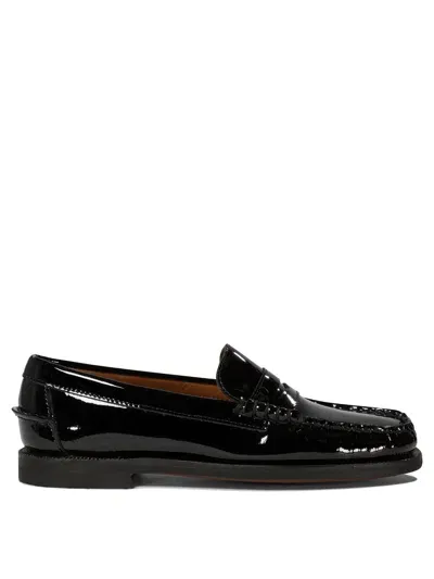 Sebago Women's "classic Dan" Patent Leather Loafers In Black