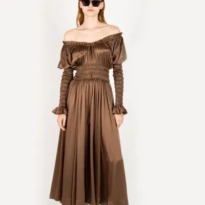 Secret Mission Annalise Dress In Dark Brown