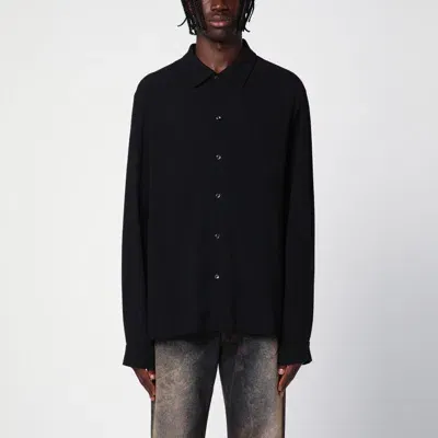 Séfr Black Wool-blend Shirt