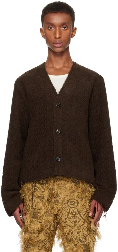 Séfr Brown Zola Cardigan In Connemara