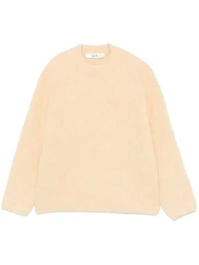 Séfr Haru Sweater In Pale Yellow Alpaca