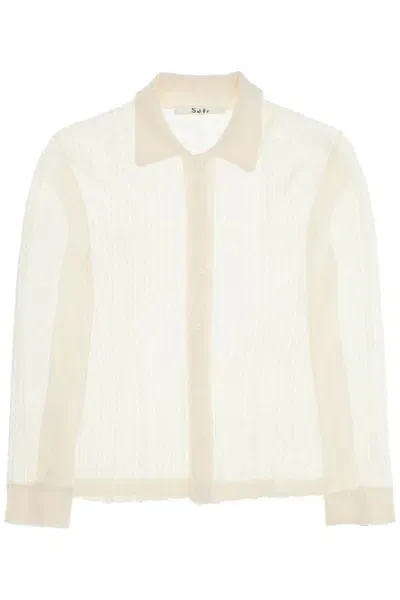 Séfr Sefr 'riku Merino Wool Shirt In White