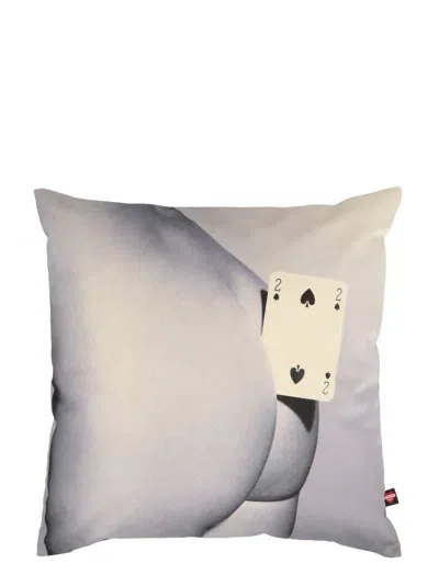 Seletti Two Of Spade Cushions In Gray