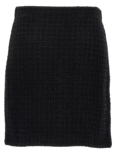 Self-portrait 'black Jewel Button Knit Mini' Skirt