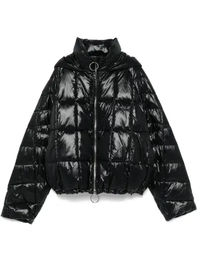 Semi-couture Brigitta Padded Short Puffer Jacket In Black