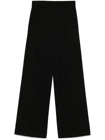 Semi-couture Coline Trousers With Cuffs In Black