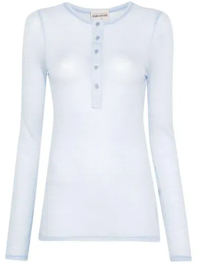 Semi-couture Filomena Light Blue Wool Sweater