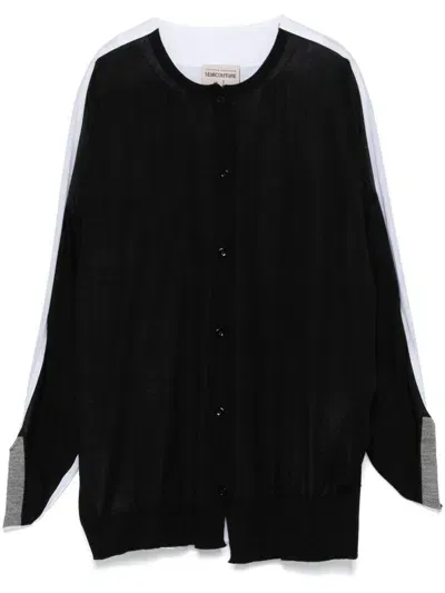 Semi-couture Isabeau Cardigan In Wool In Black