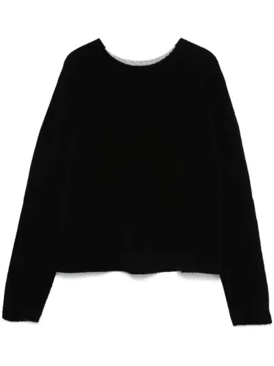 Semi-couture Mirella Wool And Cashmere Top In Black