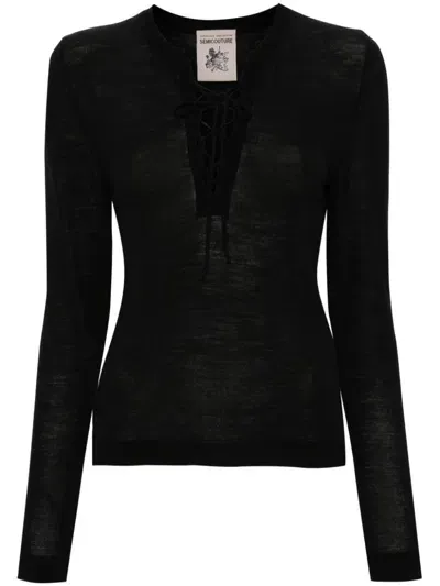 Semicouture Edith Top In Black