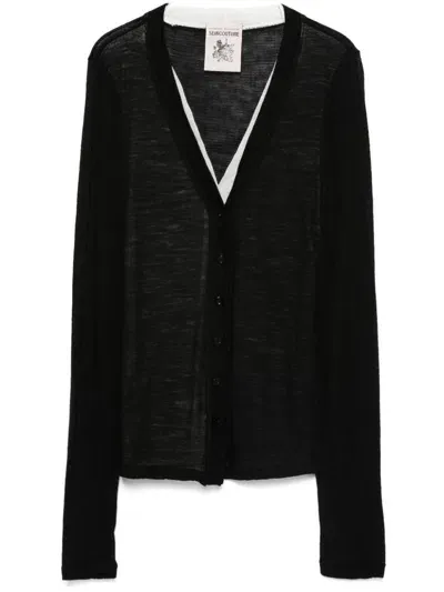 Semicouture Jolande Cardigan In Black