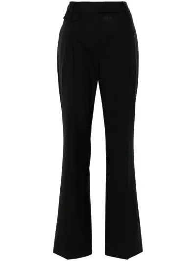 Semicouture Pleat-detail Trousers In Black