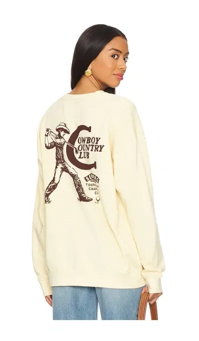 Sendero Provisions Co. Cowboy Country Club Crewneck In Cream