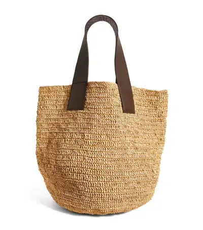 Sensi Studio Medium Toquilla Straw Shoulder Bag In Neutral