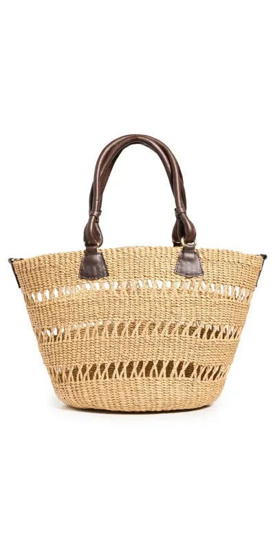 Sensi Studio Open Weave Beach Basket Chocolate