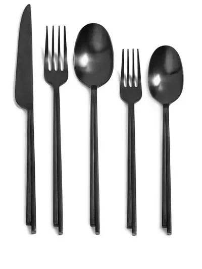 Serax Dune Cutlery (sef Of 5) In Black