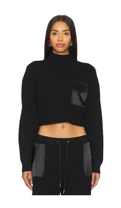 Ser.o.ya Donna Mid Cropped Sweater In Black