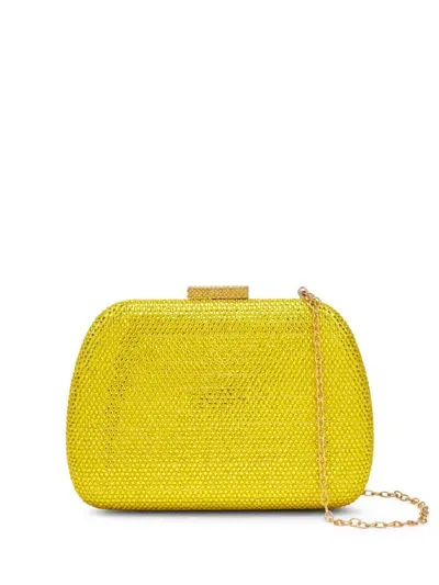 Serpui Ang Crystal-embellished Clutch Bag In Yellow