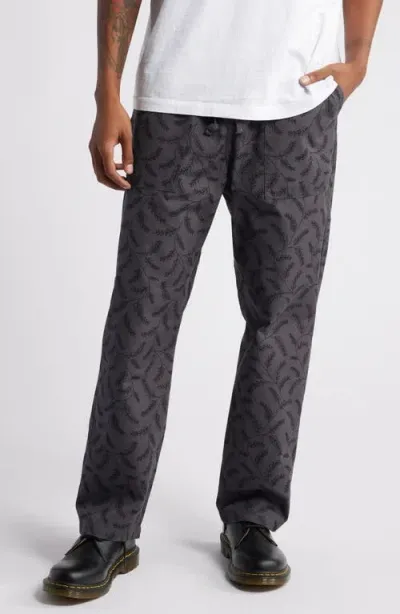 Service Works Branch Print Cotton Twill Chef Pants In Black Multi