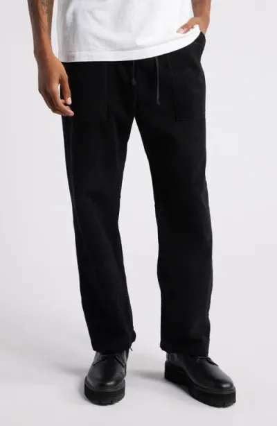 Service Works Drawstring Waist Cotton Corduroy Chef Pants In Black