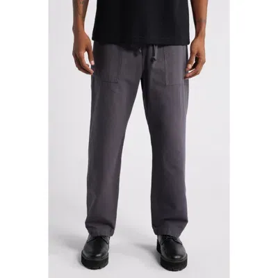 Service Works Elastic Waist Cotton Canvas Chef Pants In Grey