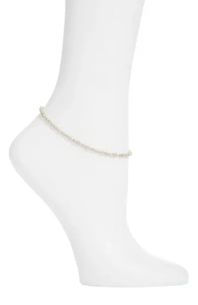 Set & Stones Bowie Freshwater Pearl Anklet In White