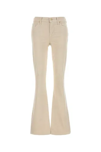 Seven For All Mankind Bootcut Corduroy With Side Slit Eggshell-25 Nd  Female In Neutral