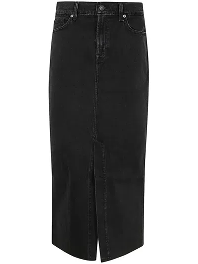 Seven For All Mankind Kellie Skirt In Black