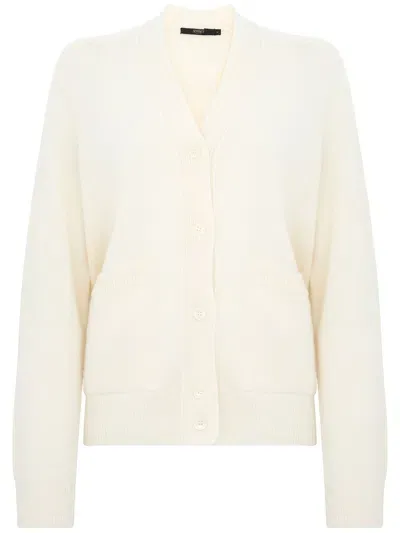 Seventy Wool And Cashmere Cardigan With Pockets In White