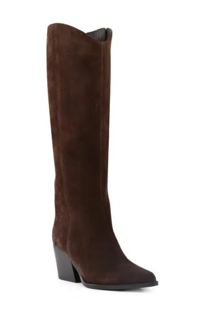 Seychelles Begging You Pointed Toe Boot In Dark Brown Suede