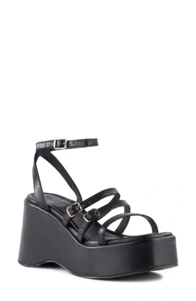 Seychelles Grapefruit Platform Wedge Sandal In Black