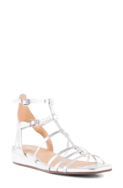 Seychelles Luxurious Wedge Sandal In Metallic Silver