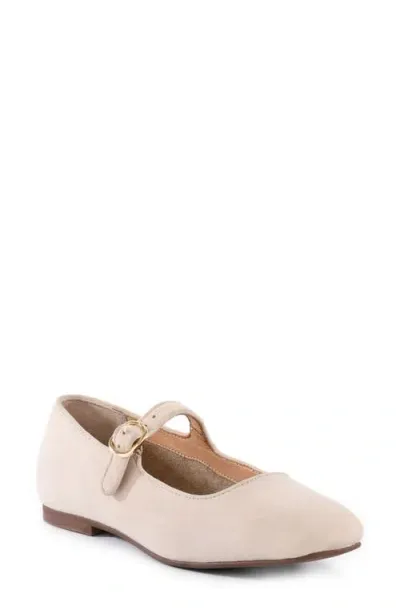 Seychelles Magnolia Mary Jane Flat In Sand Suede