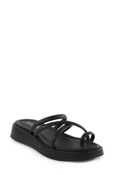 Seychelles Rule The World Platform Wedge Slide Sandal In Black