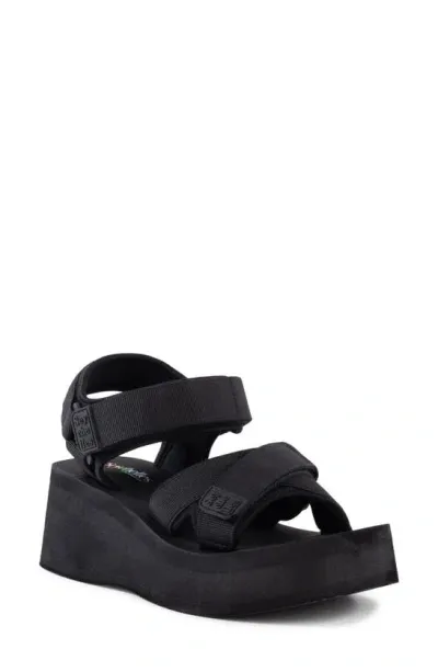 Seychelles Serenade Platform Wedge Sandal In Black