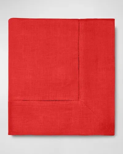 Sferra Hemstitch Tablecloth, 66" X 124" In Red