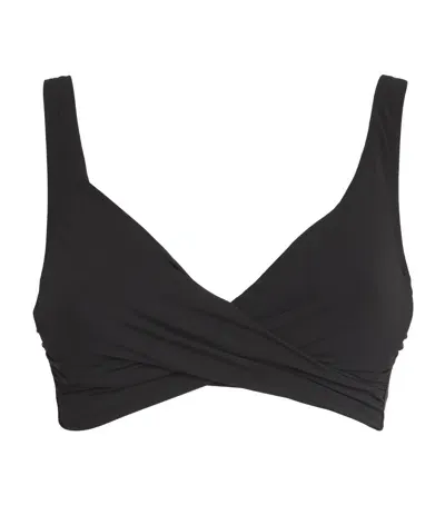 Shan Plunge Bikini Top In Black